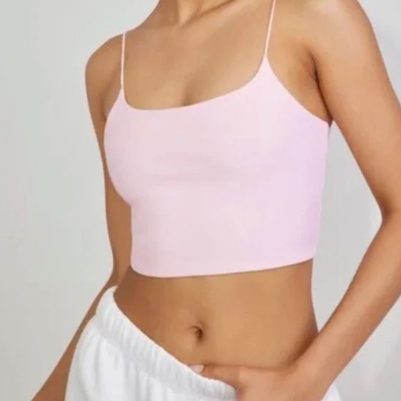Garage Tops - Garage Pink Spaghetti Strap Crop Top